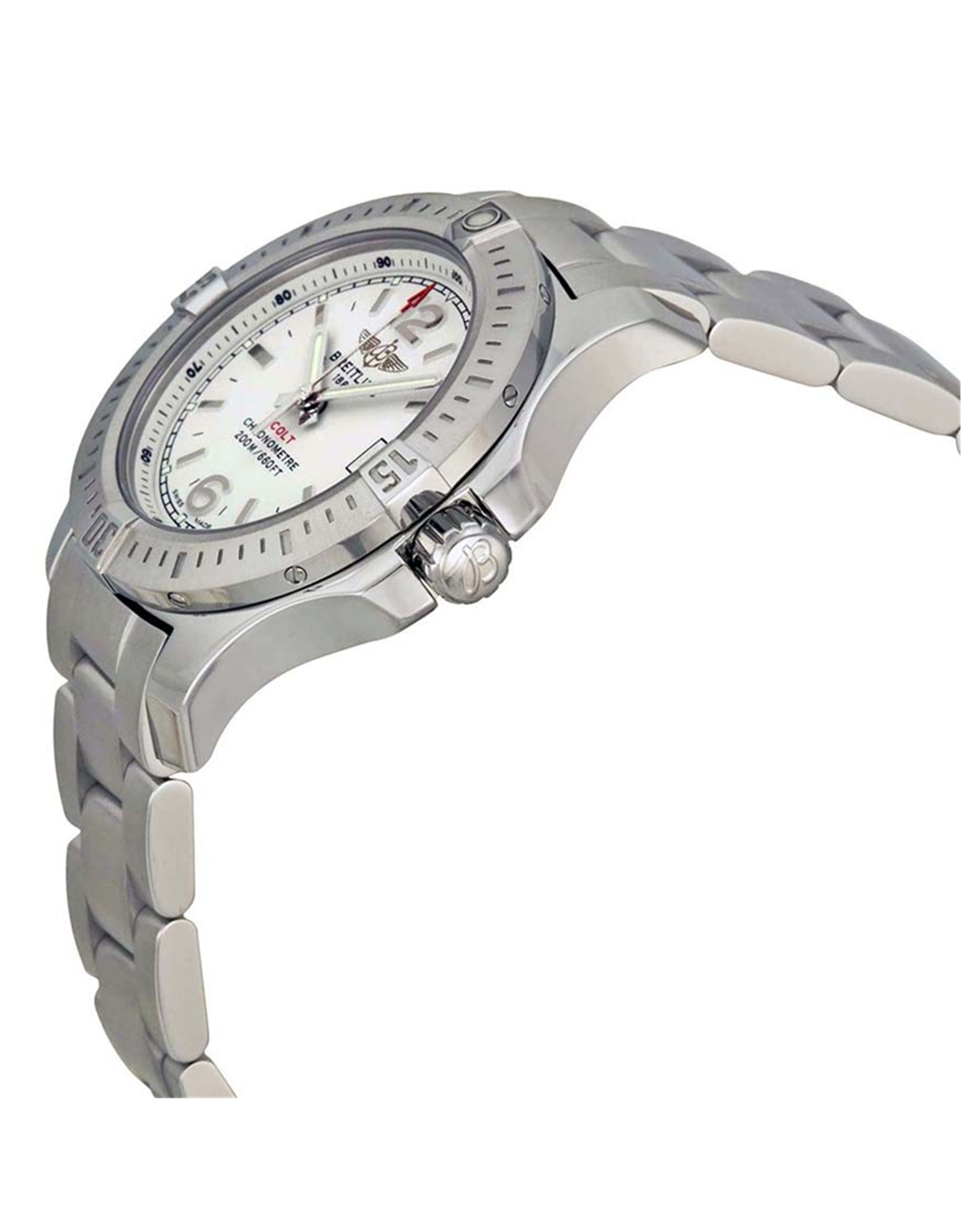 Breitling Colt Stratus Silver Dial Ladies Guarda A7738811 G793Ss 33MM-1