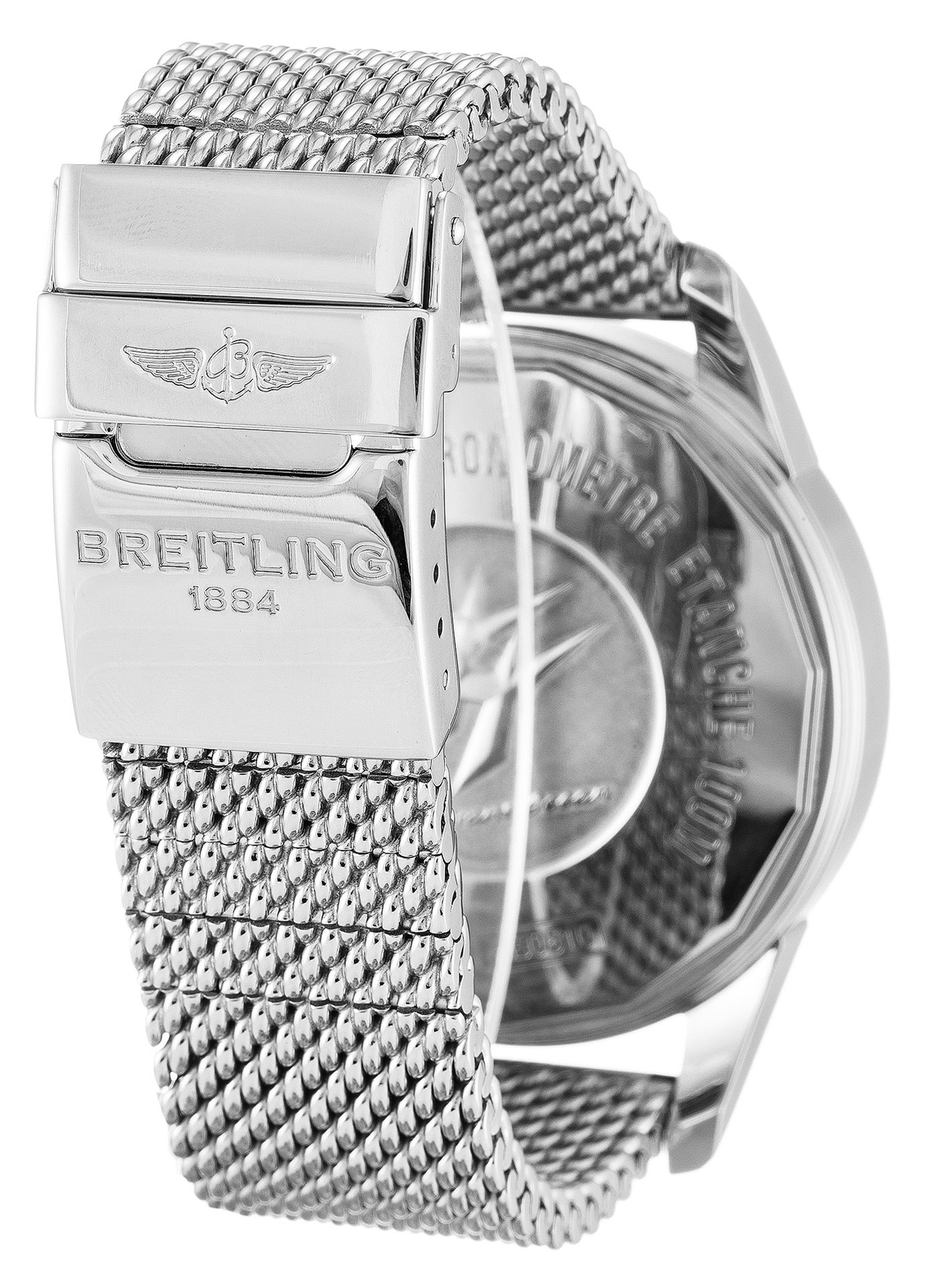 Breitling Cronografo Transocean Nero Quadrante In Acciaio Inossidabile Cinghia Ab0510 46MM-2
